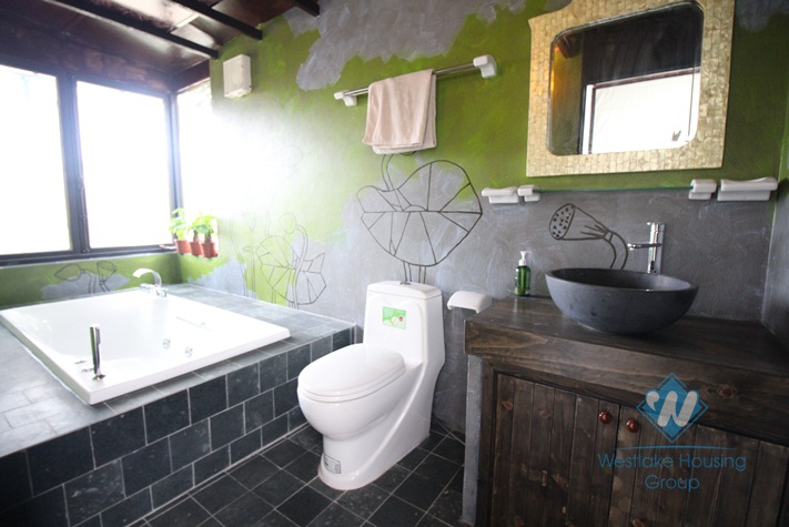 Bright and modern house with lots of characters, available to rent in Tay Ho, Hanoi